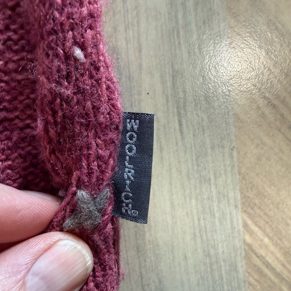 Woolrich Deep Red Knit Sweater quarter zip Size M - Picture 5 of 9